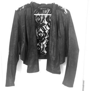 INC International Concepts Faux leather blazer